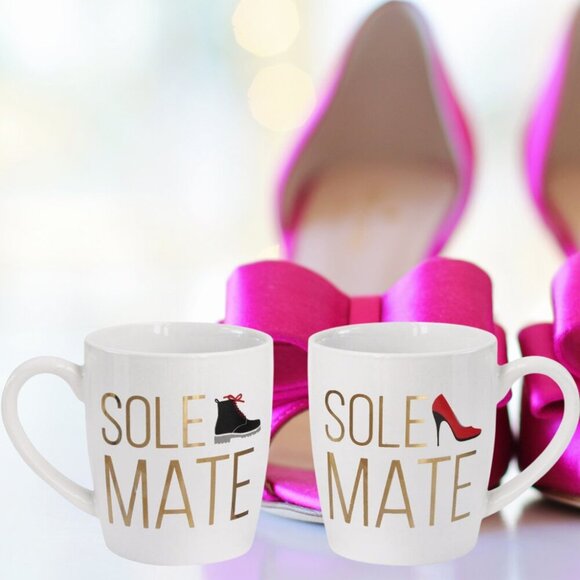 Fashionistas Fashion Lovers Shoe Collector Boxed Coffee Mug Cup Ceramic SET NEW - Picture 1 of 2